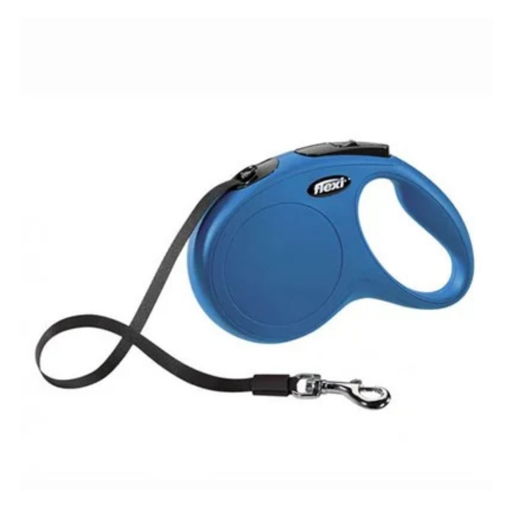 Flexi New Classic 5 M Şerit Tipi Tasma Medium Mavi