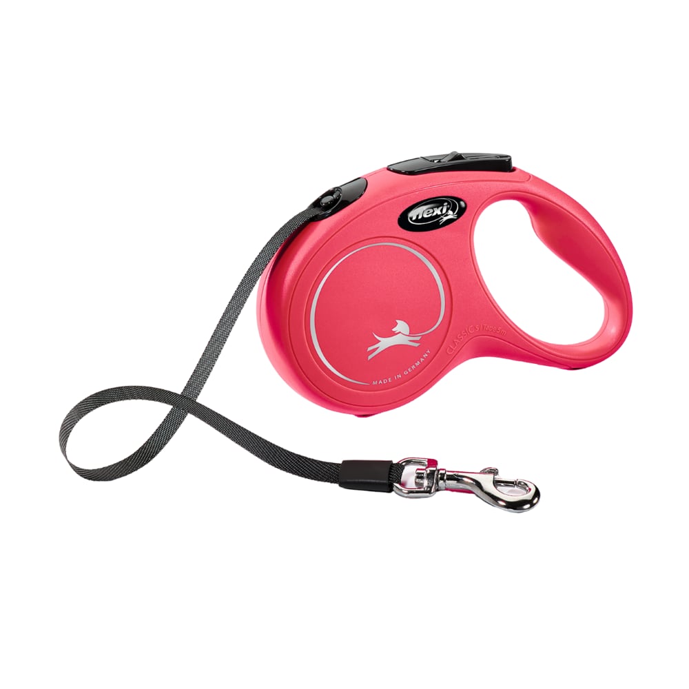 Flexi New Classic Otomatik Şerit Köpek Gezdirme Kayışı 5mt Small-Kırmızı
