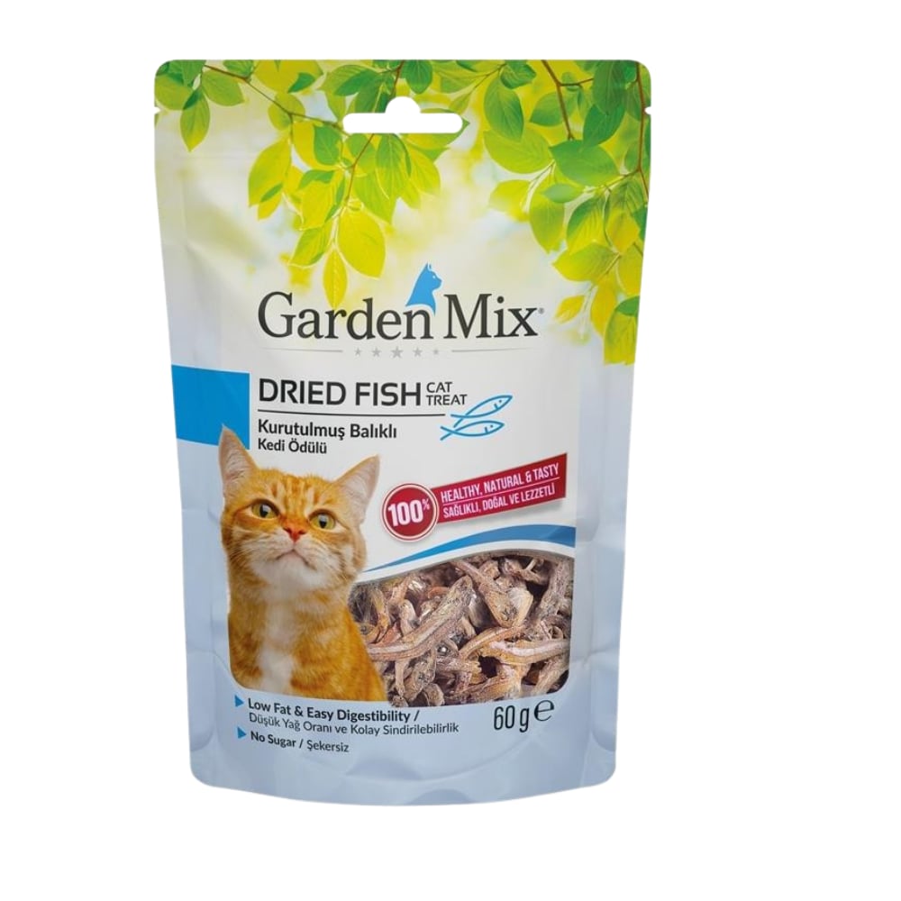Garden Mix Kurutulmuş Balıklı Kedi Ödülü 60 GR