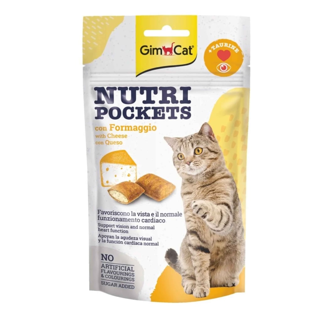 GimCat Nutripockets Peynirli ve Taurinli Kedi Ödül Maması 60 gr