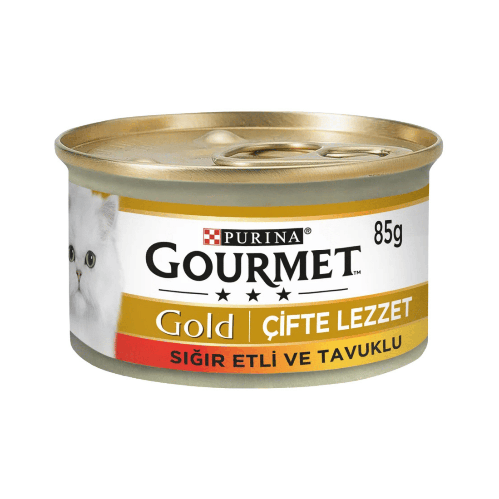 Gourmet Gold Sığır Etli ve Tavuklu Konserve Kedi Maması 85gr