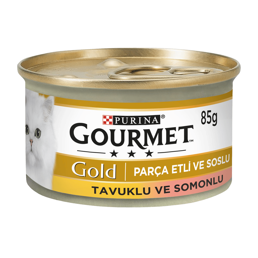 Gourmet Gold Somonlu ve Tavuklu Kedi Konservesi 85gr