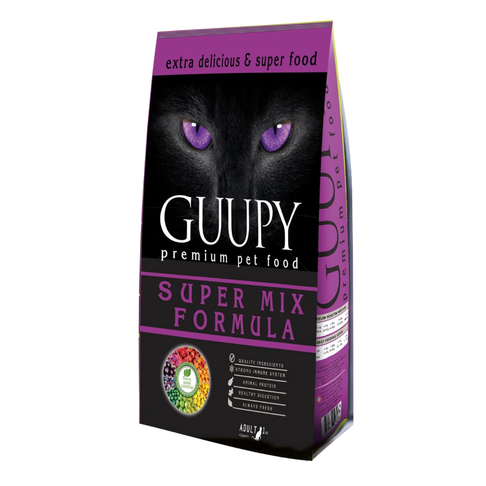 Guupy Çok Renkli Kedi Maması 15 Kg