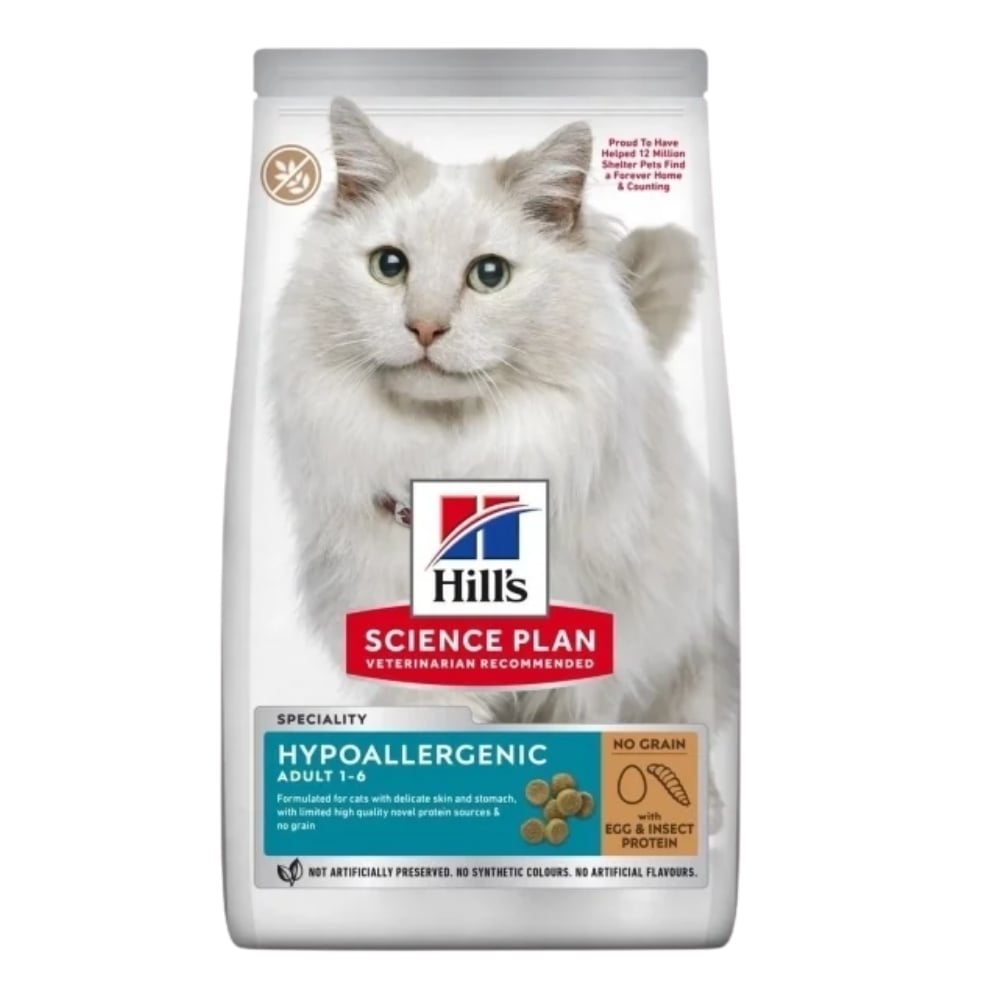 Hill's Scıence Plan Hipoalerjenik Yumurta ve Böcek Proteinli Tahılsız Yetişkin Kedi Maması 7kg