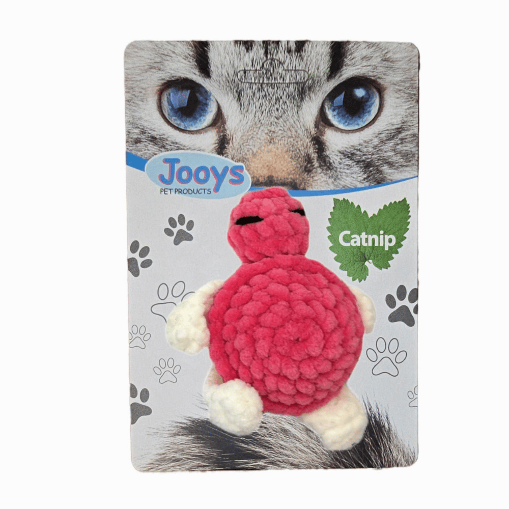 Jooys Catnip'li Kadife Kaplumbağa Kedi Oyuncağı Pembe