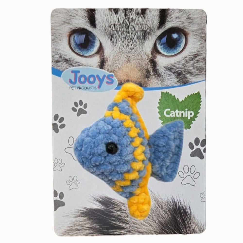 Jooys Catnip'li Kadife Melek Balığı Kedi Oyuncağı Mavi
