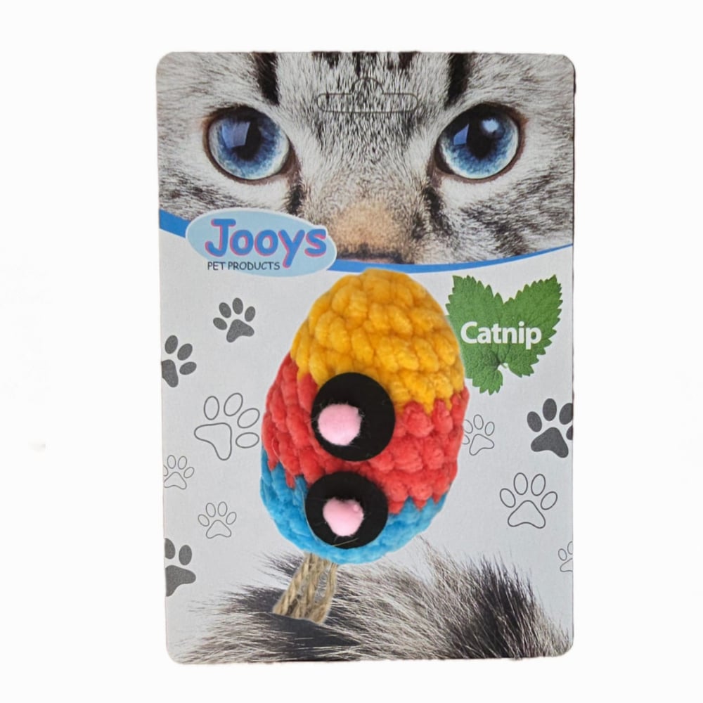 Jooys Catnip'li Kadife Renkli Saçaklı Kedi Topu