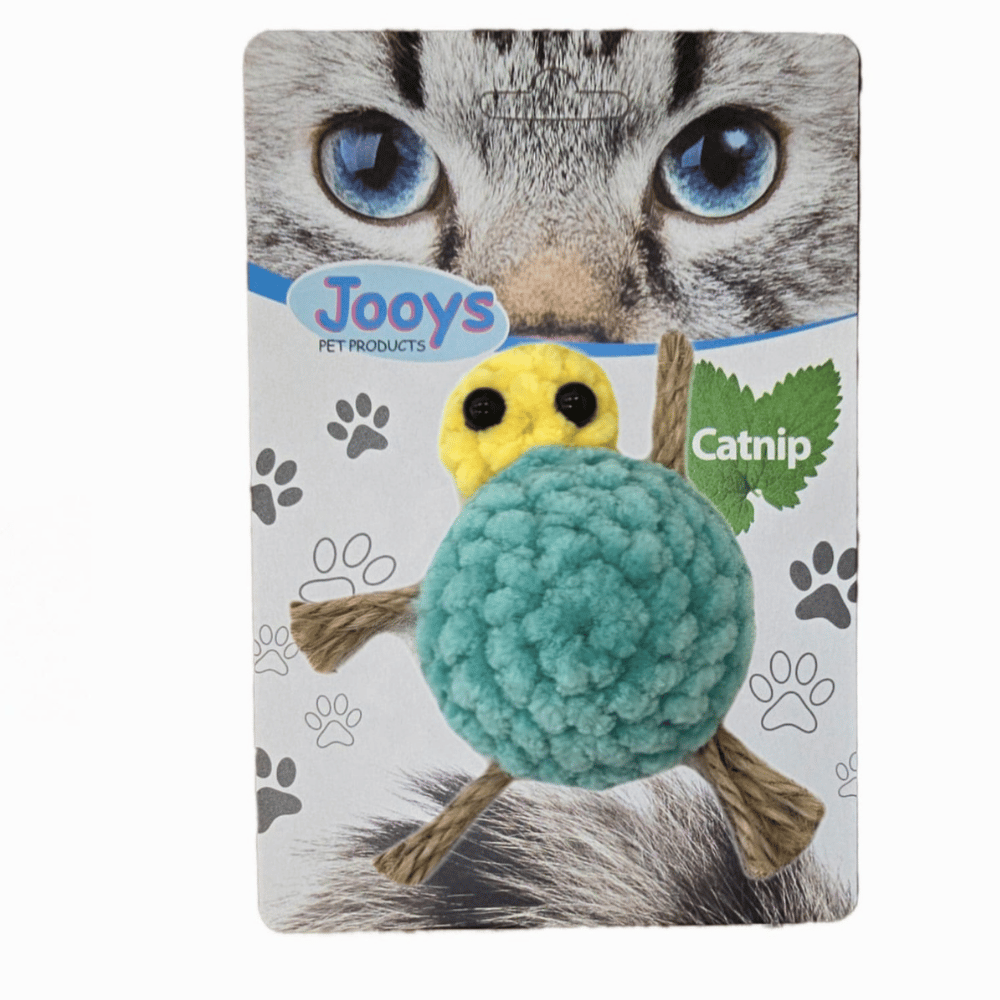 Jooys Hasır Ayaklı Kadife Kaplumbağa Kedi Oyuncağı Yeşil