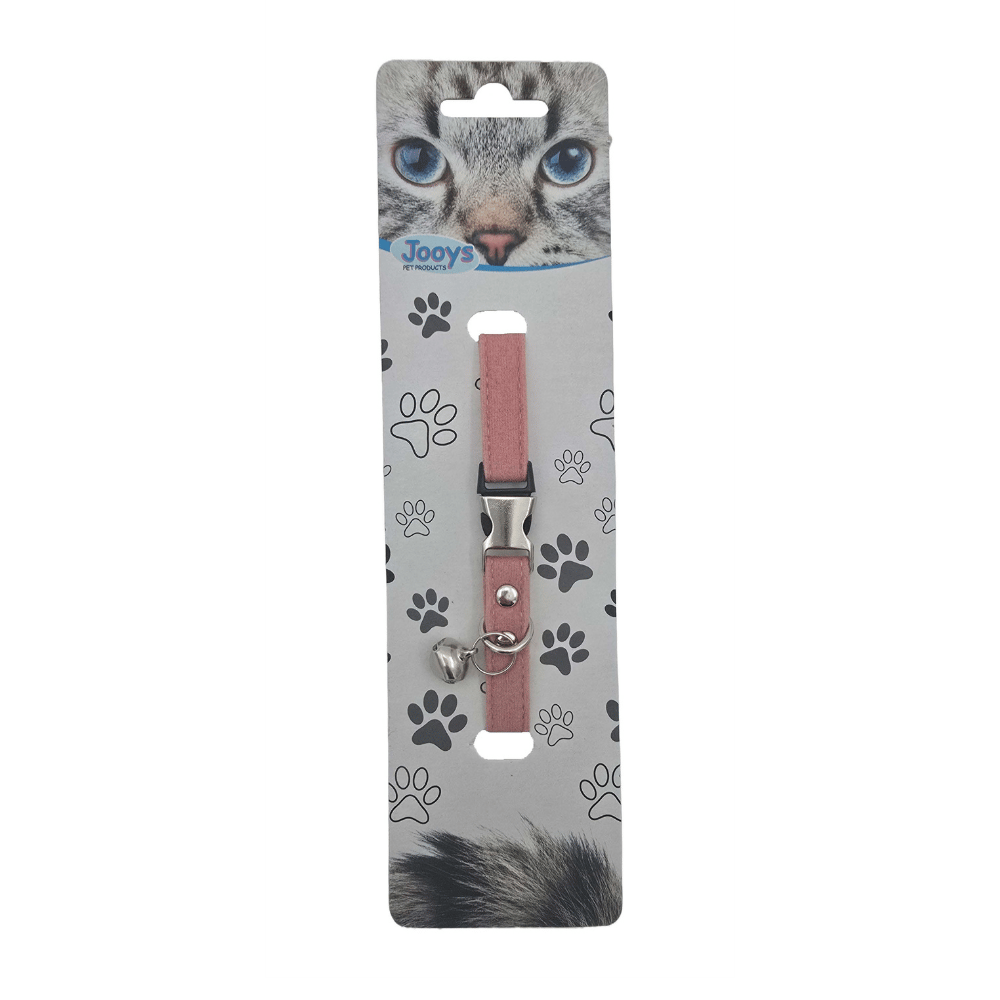 Jooys Kadife Zilli Kedi Boyun Tasması Pudra