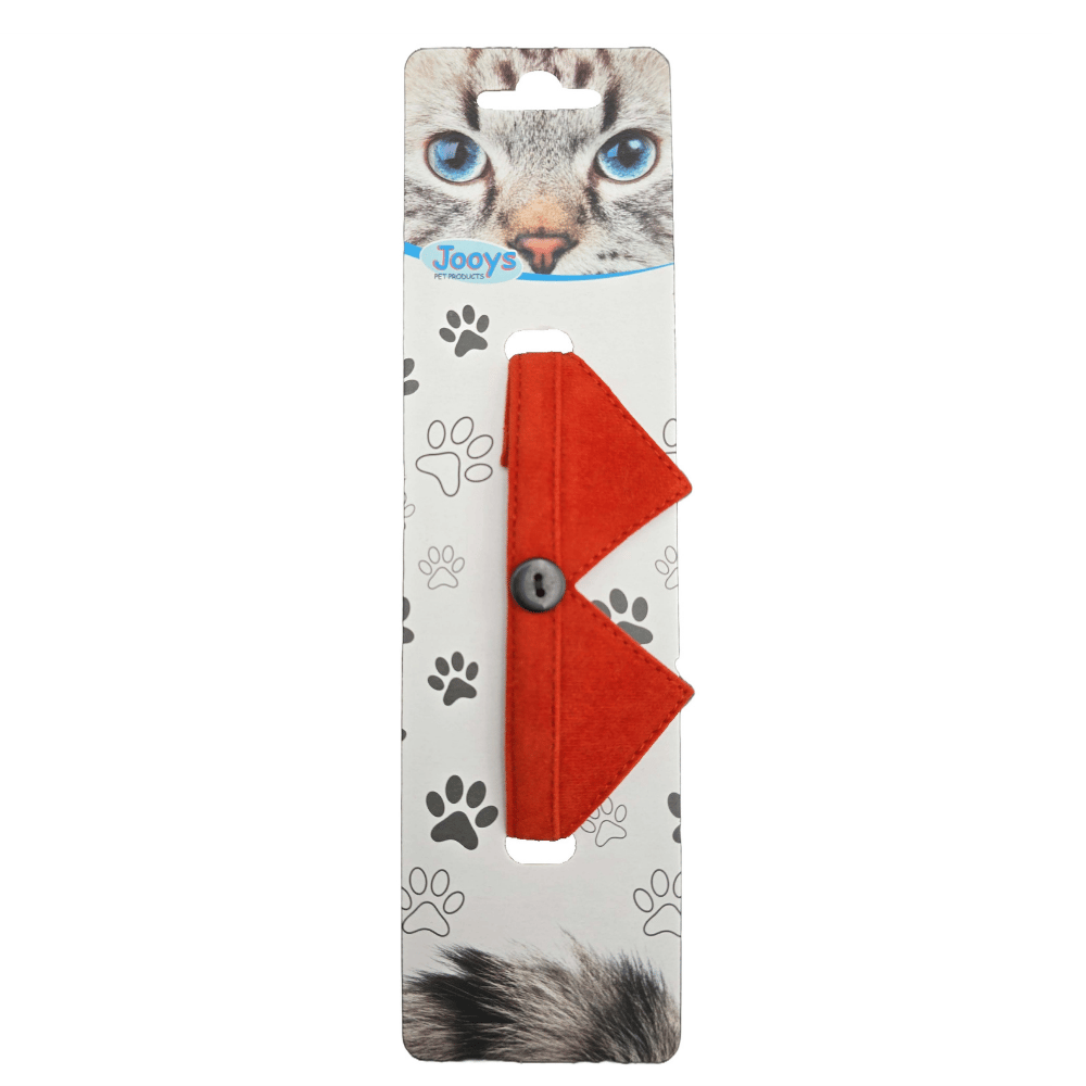 Jooys Kadife Zilli Yakalı Kedi Boyun Tasması Turuncu