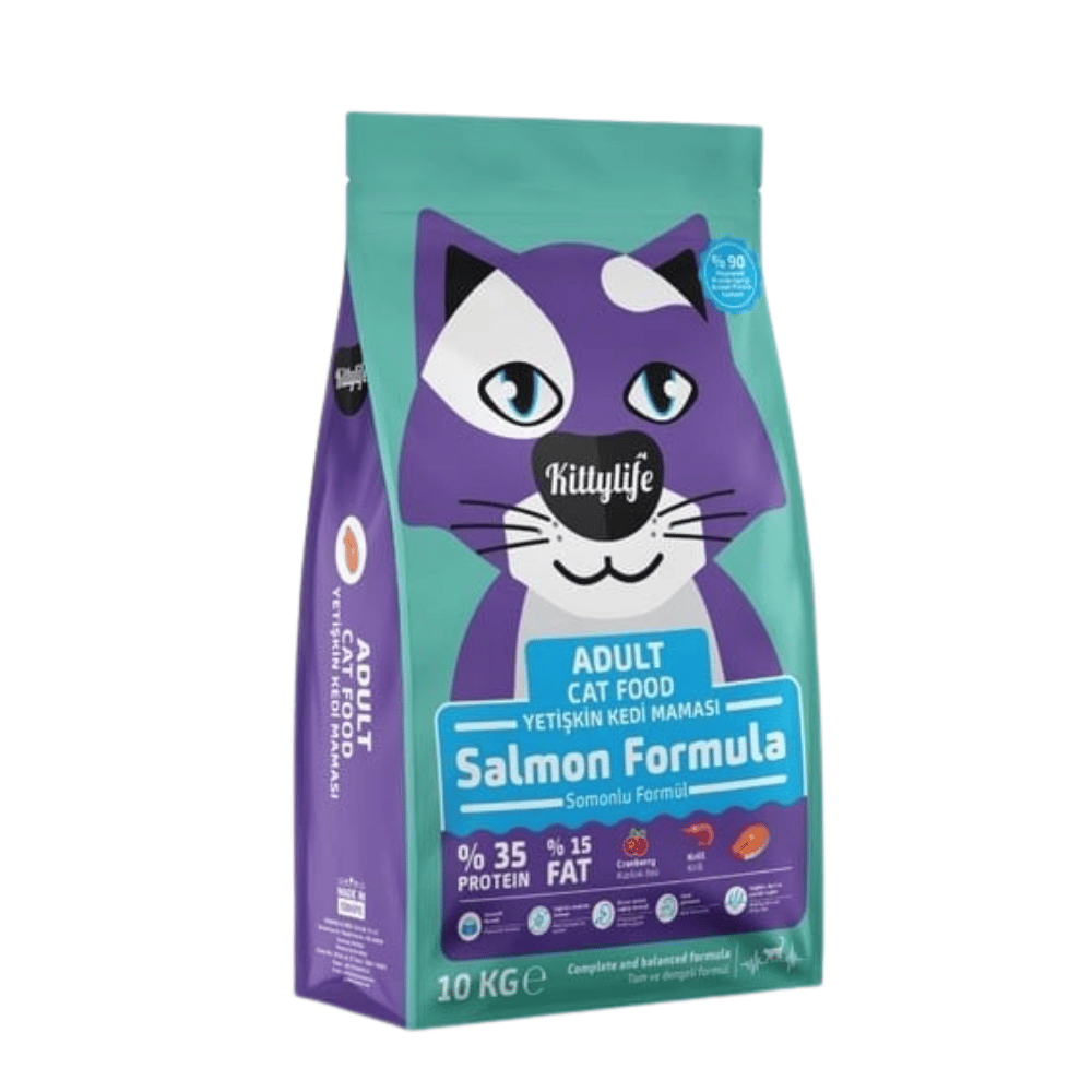 Kitty Life Somonlu Yetişkin Kedi Maması 10 Kg