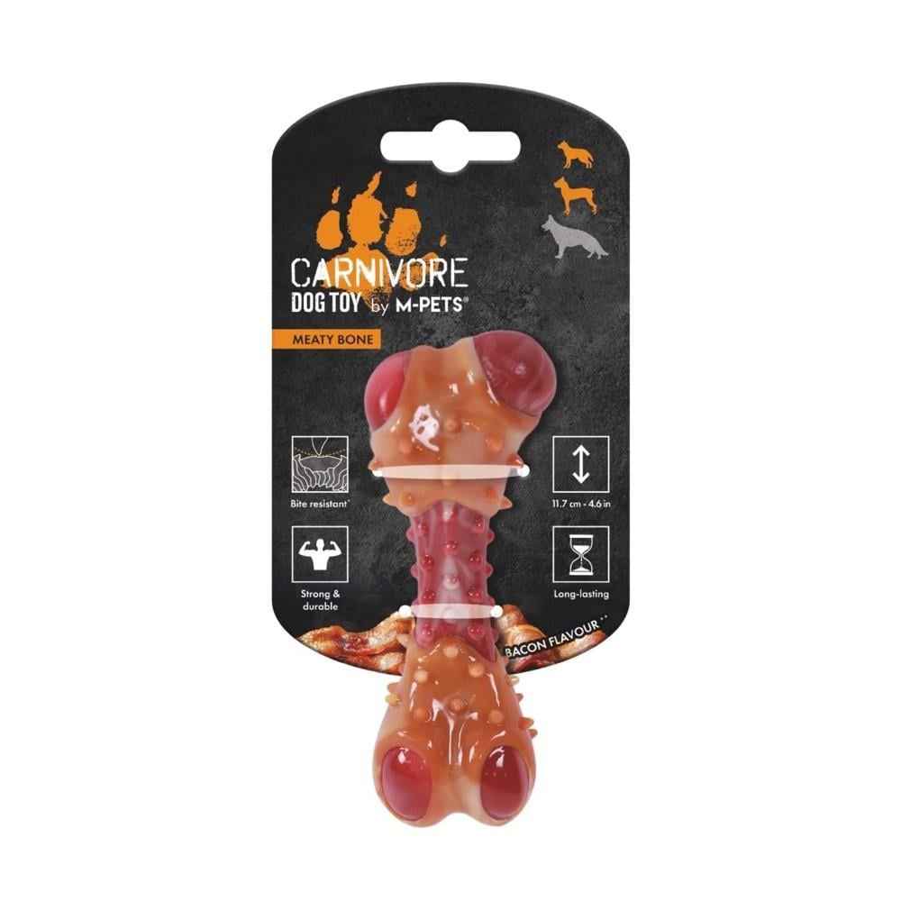 M-Pets Carnivore Bone Pastırma Aromalı Köpek Kemik Oyuncağı 11.7x4.7x4 cm S