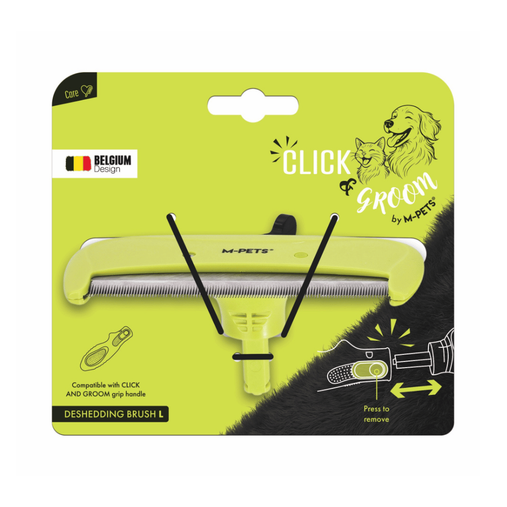 M-Pets Click and Groom Kedi ve Köpekler İçin Furminatör Tarak Yedek Başlık 14.2x7x7.1cm [L]