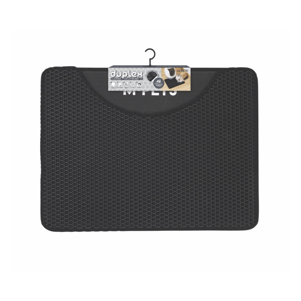 M-Pets Duplex Elekli Kedi Kumu Paspası 60x45cm (Siyah)