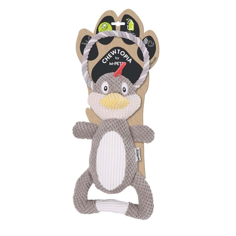 M-Pets Eco Chewtopia Tavuk Şeklinde Köpek Oyuncağı 35x19x8 cm