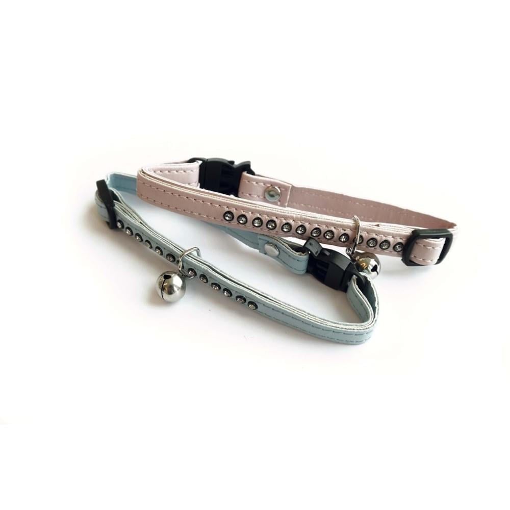 M-Pets Jewel Zilli Boyun Tasması Pembe Mavi