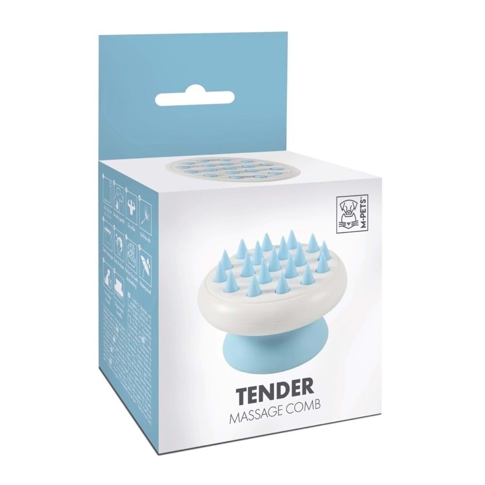 M-Pets Kedi ve Köpekler için Masaj Fırçası 8x5.4 cm Mavi