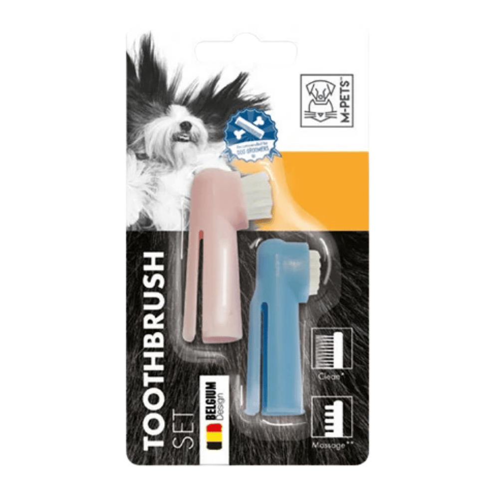 M-PETS Toothbrush Köpekler için Parmak Diş Fırçası 2li