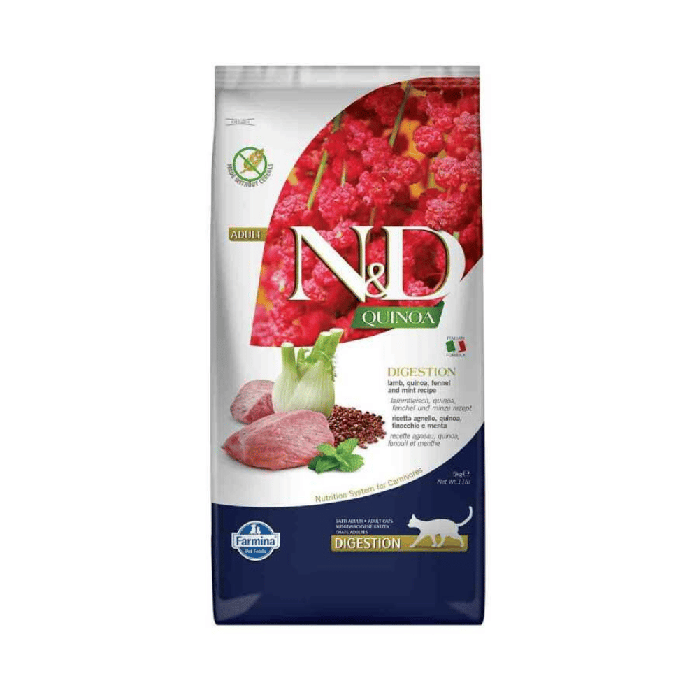 N&D Kinoa Digestion Kuzu Etli Yetişkin Kedi Maması 5 Kg