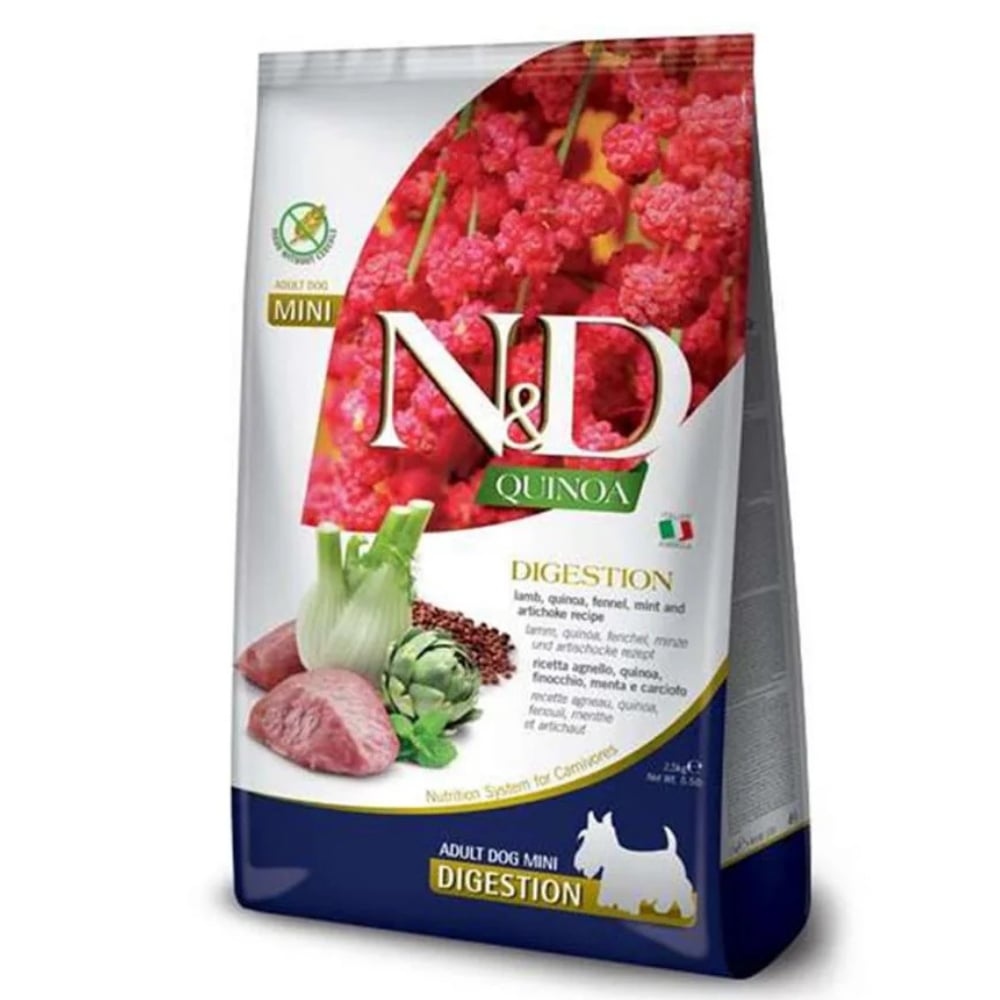 N&D Quinoa Digestion Mini Kuzu Küçük Irk Köpek Maması 2,5 Kg + N&D Dental Köpek Ödülü
