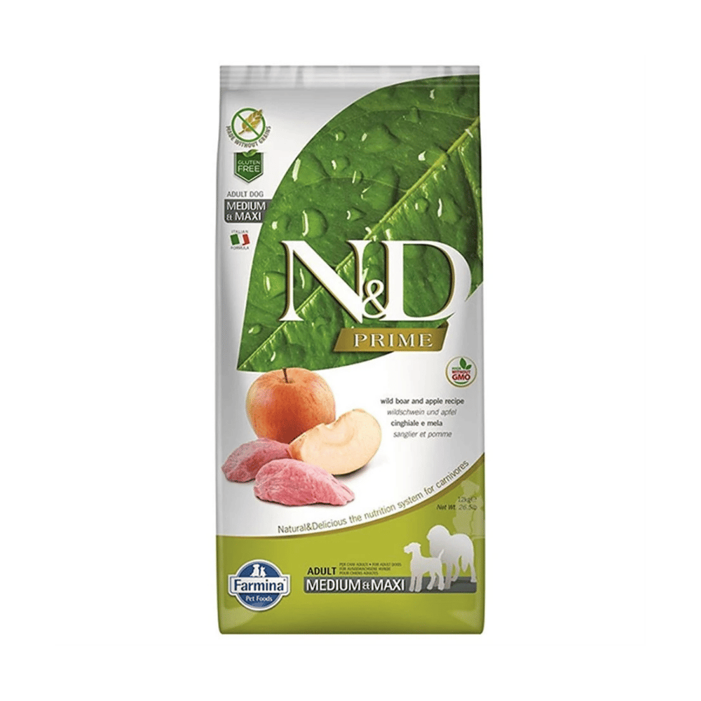 N&D Tahılsız Domuzlu Medium Maxi Yetişkin Köpek Maması 12 Kg