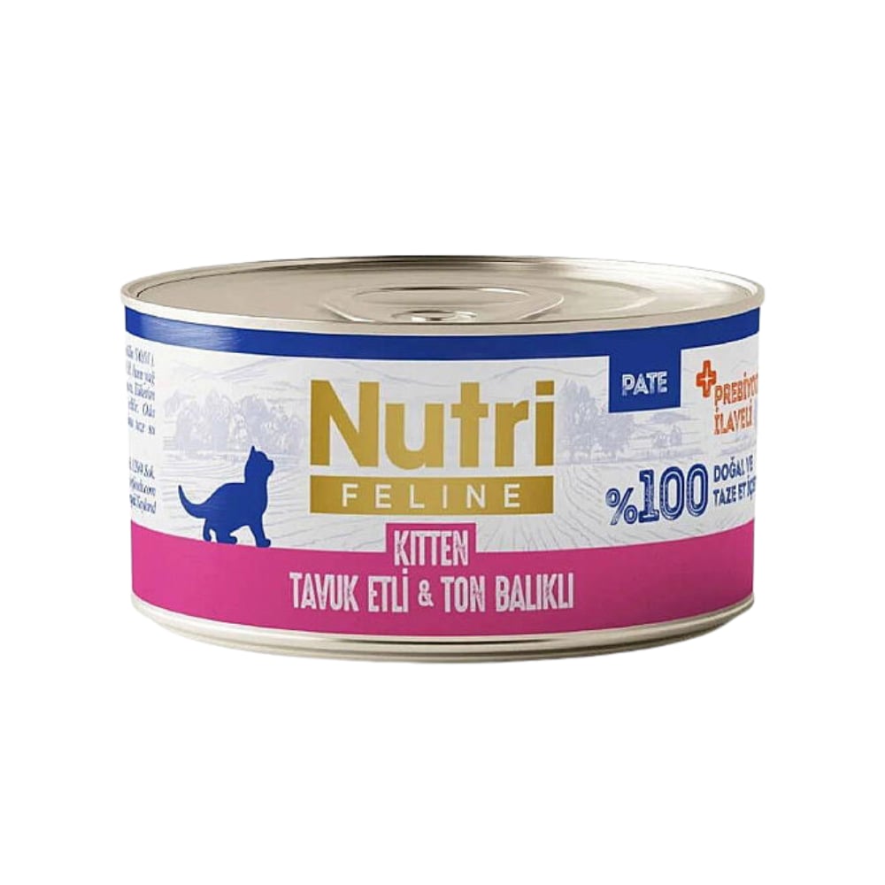 Nutri Feline Kitten Tavuk Etli ve Ton Balıklı Tahılsız Yavru Kedi Konservesi 70 Gr