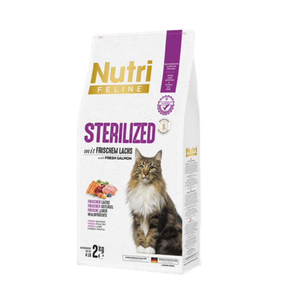Nutri Feline Somonlu Tahılsız Kısırlaştırılmış Kedi Maması 2kg