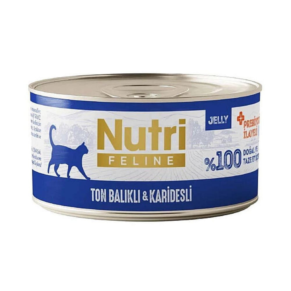 Nutri Feline Ton Balıklı ve Karidesli Tahılsız Kedi Konservesi 70 Gr