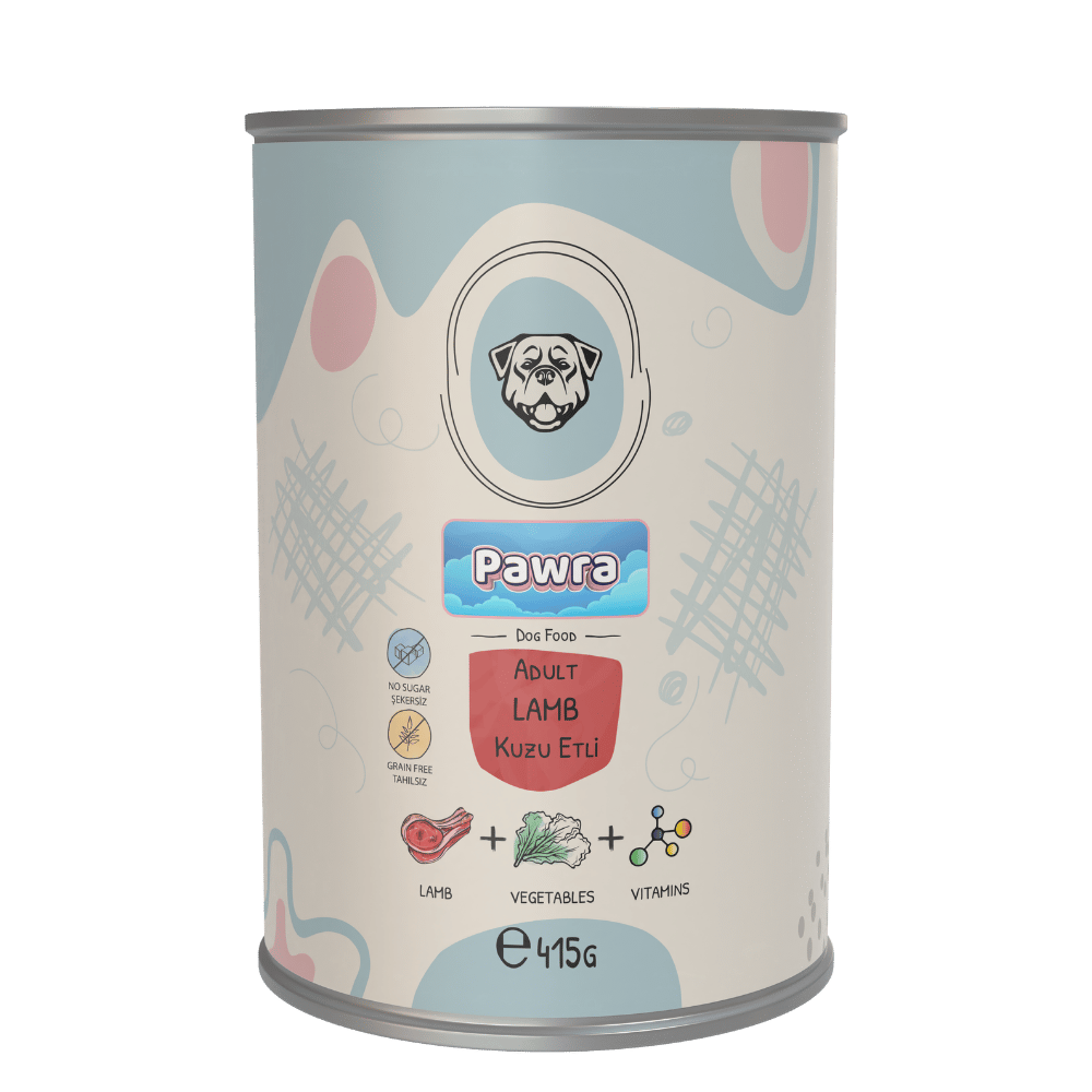 Pawra Kuzu Etli Yetişkin Köpek Konservesi 415 Gr