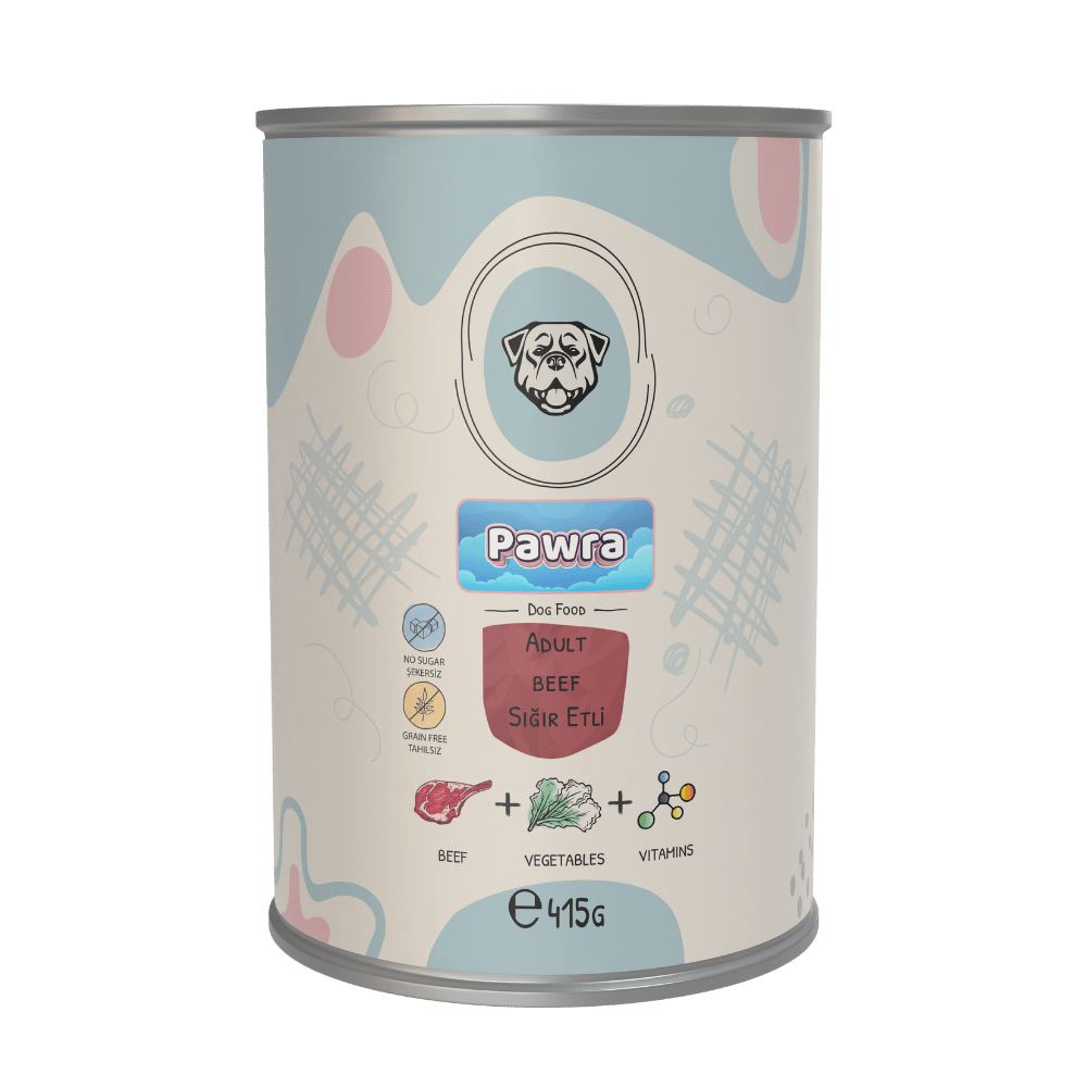 Pawra Sığır Etli Yetişkin Köpek Konservesi 415 Gr