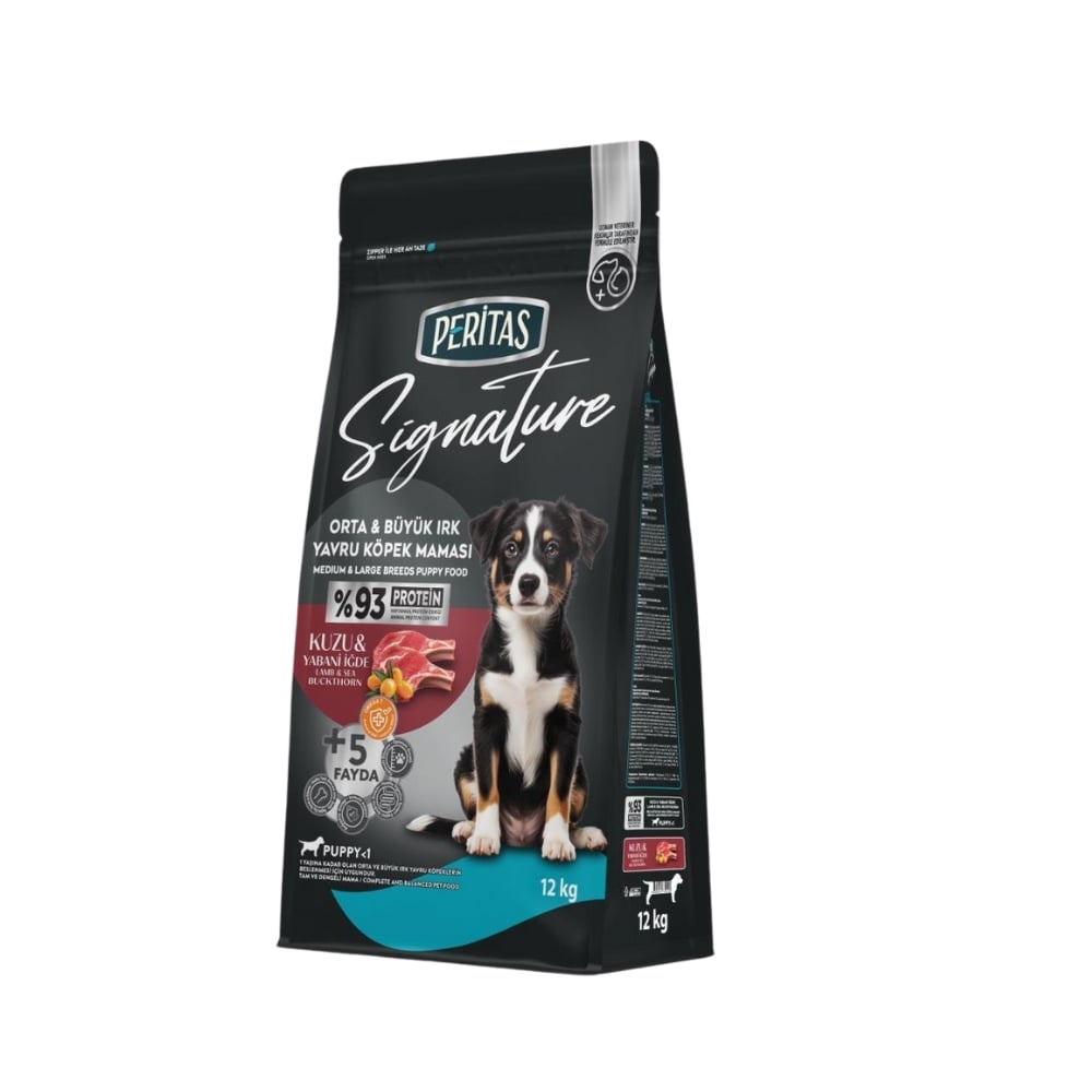 Peritas Signature Kuzulu Orta ve Büyük Irk Yavru Köpek Maması 12 Kg