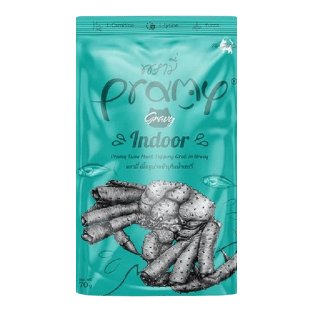 Pramy Indoor Sos İçinde Yengeçli ve Ton Balıklı Kedi Yaş Maması 70gr