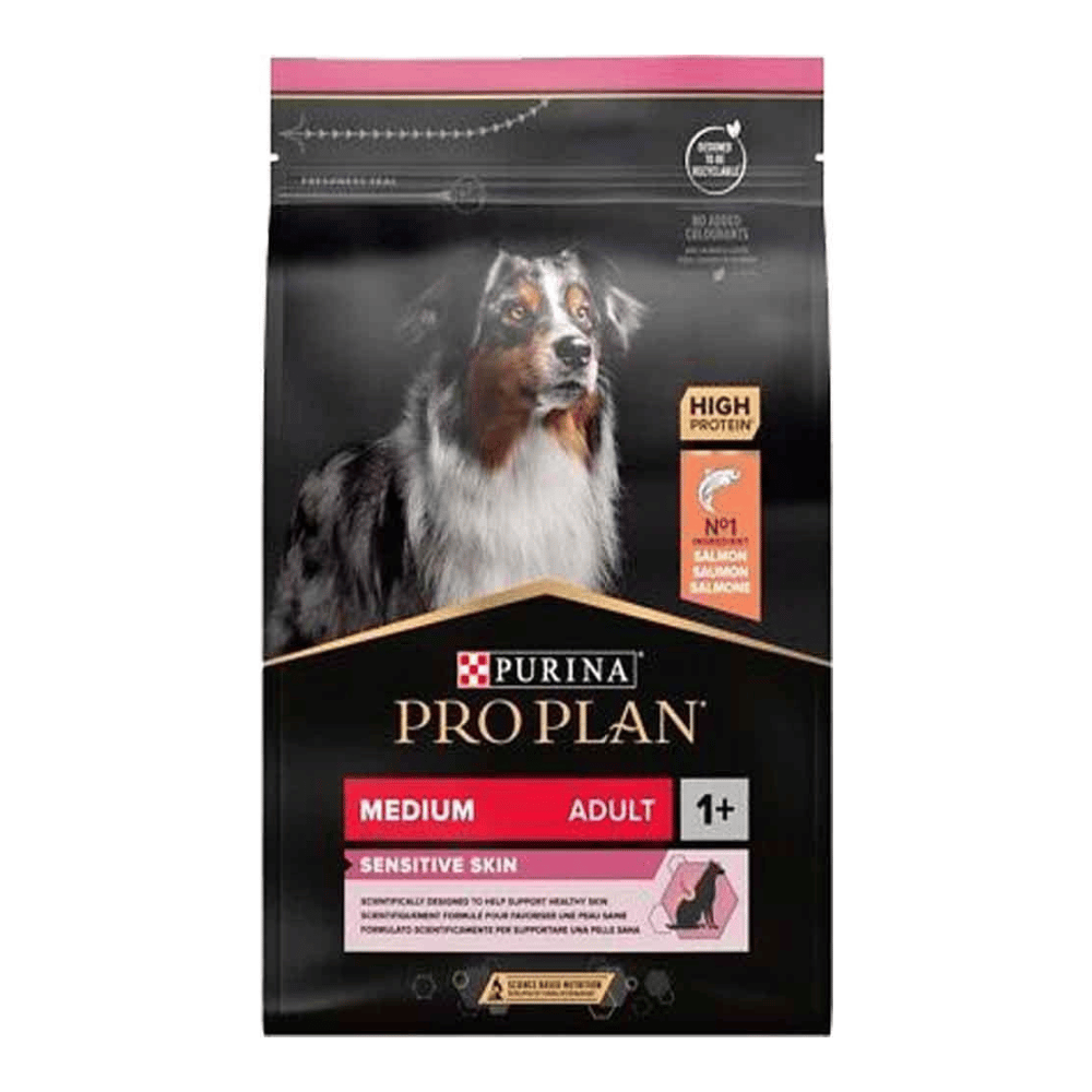 Pro Plan Medium Sensitive Skin Somonlu ve Pirinçli Yetişkin Orta Irk Köpek Maması 3kg