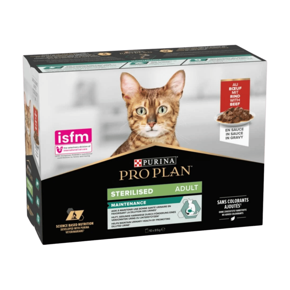 Pro Plan Pouch Sos İçinde Sığır Etli Kısırlaştırılmış Kedi Konservesi 10x85gr