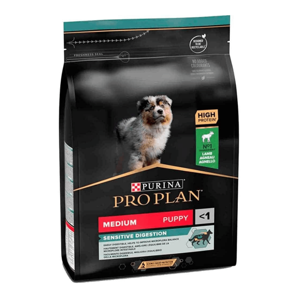 Pro Plan Puppy Medium Sensitive Digestion Kuzulu ve Pirinçli Orta Irk Yavru Köpek Maması 3kg