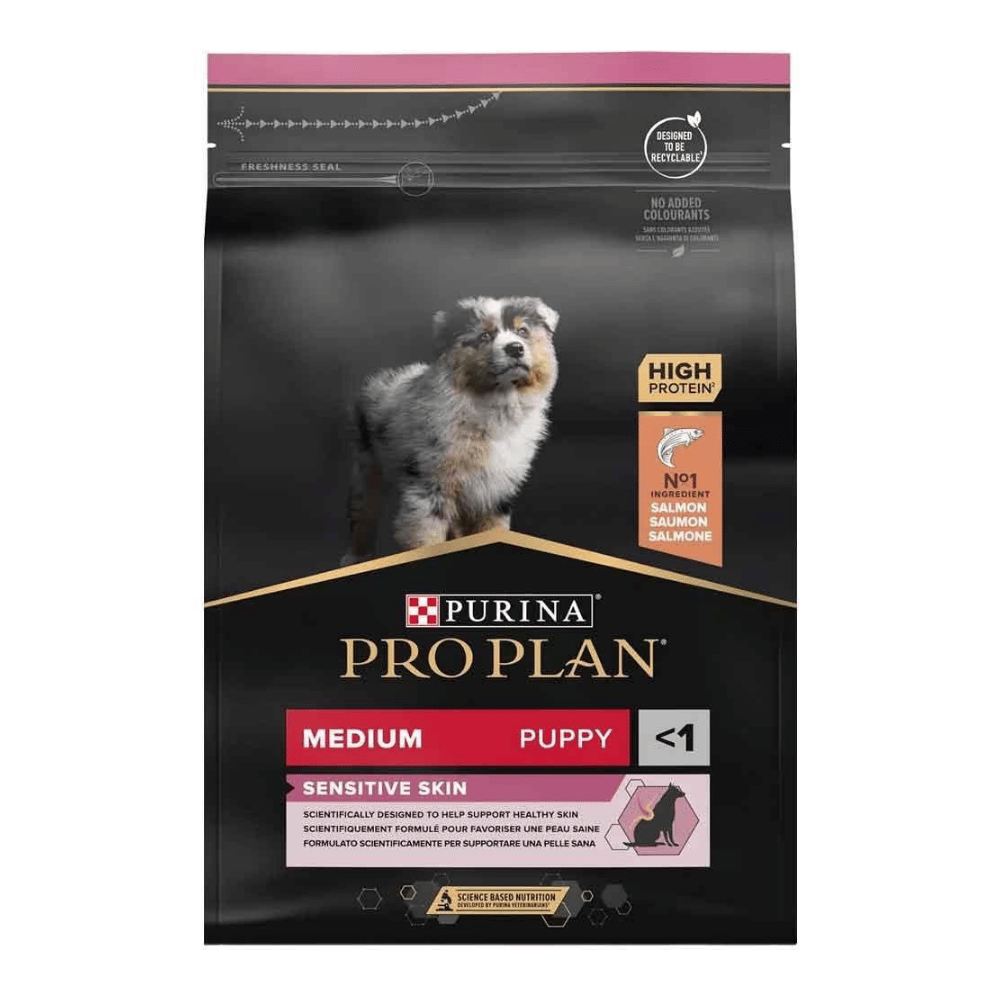 Pro Plan Puppy Medium Sensitive Skin Somonlu Orta Irk Yavru Köpek Maması 3kg