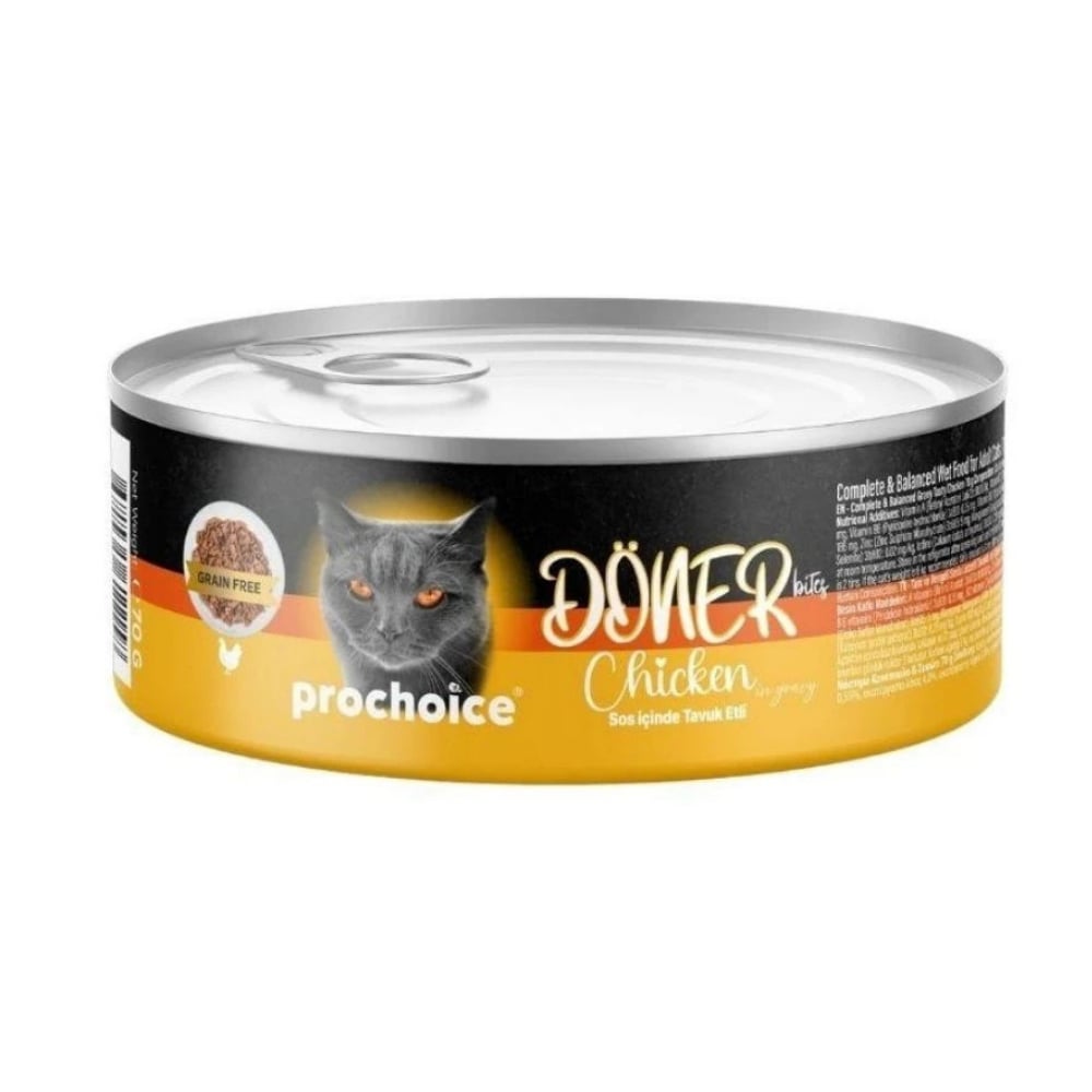 ProChoice Döner Bites Sos İçinde Tavuklu Yetişkin Kedi Konservesi 70 gr