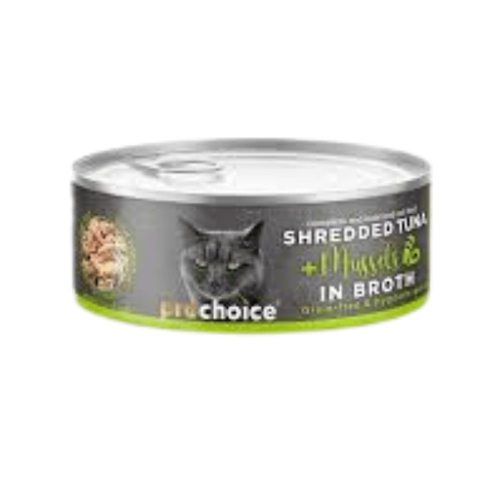 Prochoice Özel Sos İçerisinde Tiftiklenmiş Taze Ton Balıklı Ve Midyeli Yetişkin Kedi Konservesi 70 gr