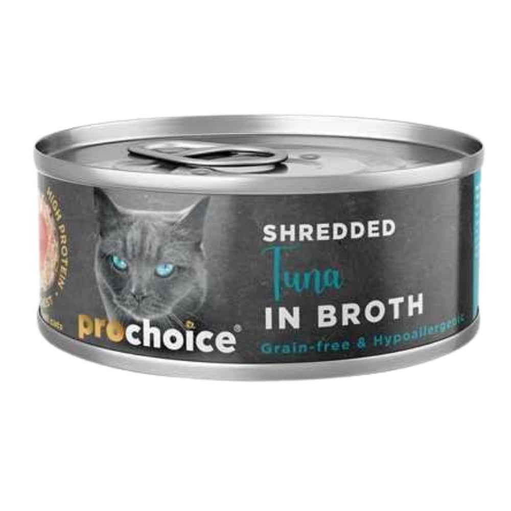Prochoice Shredded, Tahılsız, Hipoalerjenik, Tiftiklenmiş Tuna Balıklı Yaş Kedi Maması 70 gr