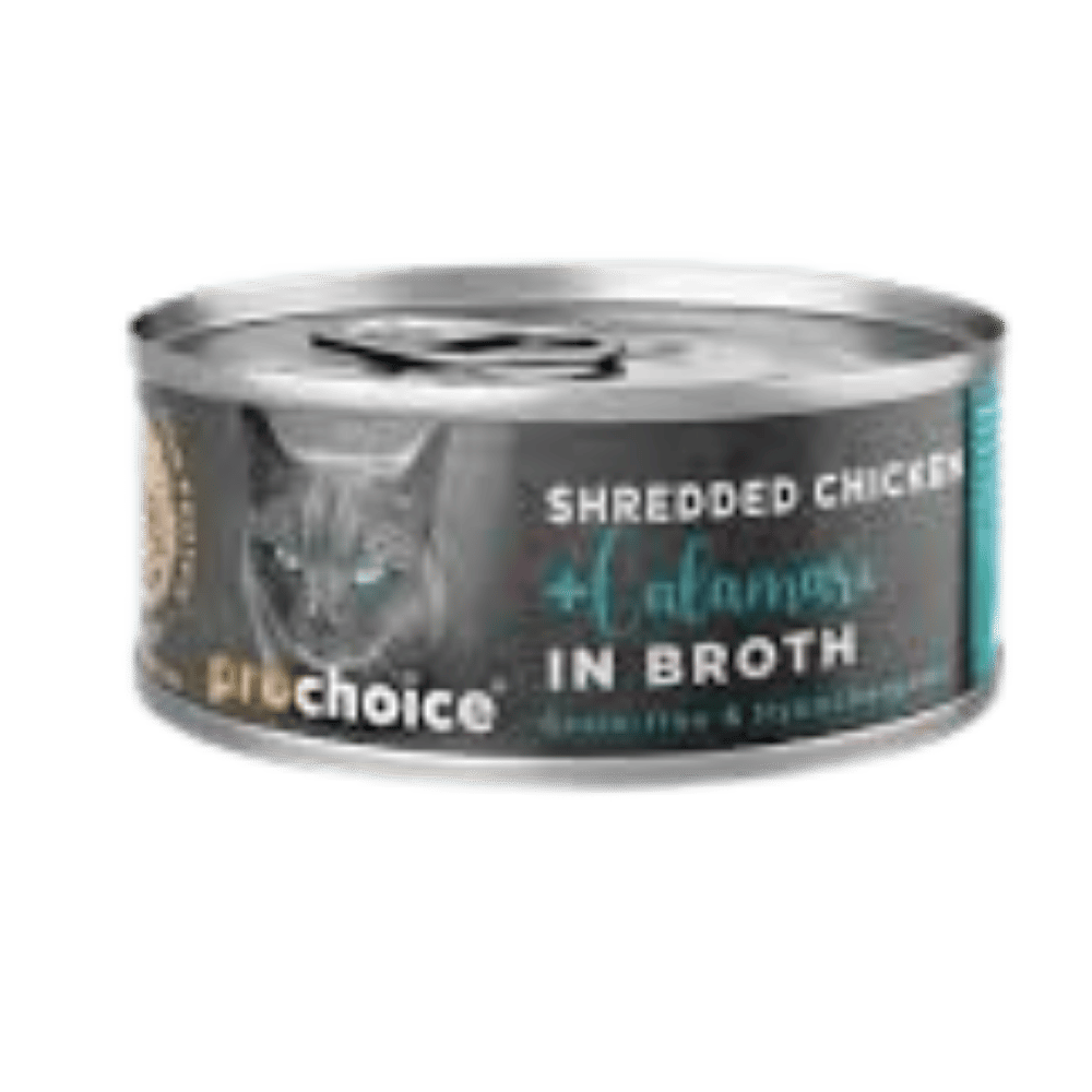 ProChoice Sos İçinde Tiftiklenmiş Tavuk Etli ve Kalamarlı Tahılsız Yetişkin Kedi Konservesi 70gr