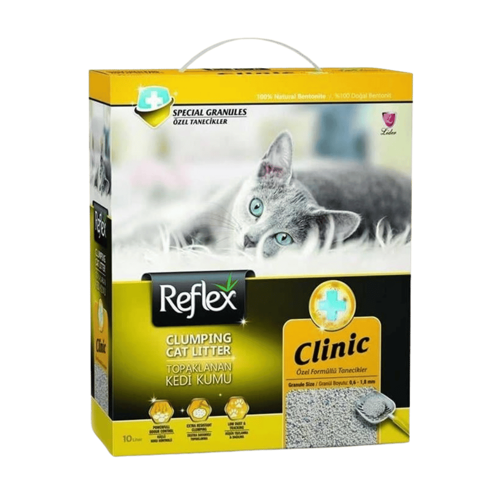 Reflex Clinic Özel Tanecik Formüllü Süper Hızlı Topaklanan Kedi Kumu 10lt