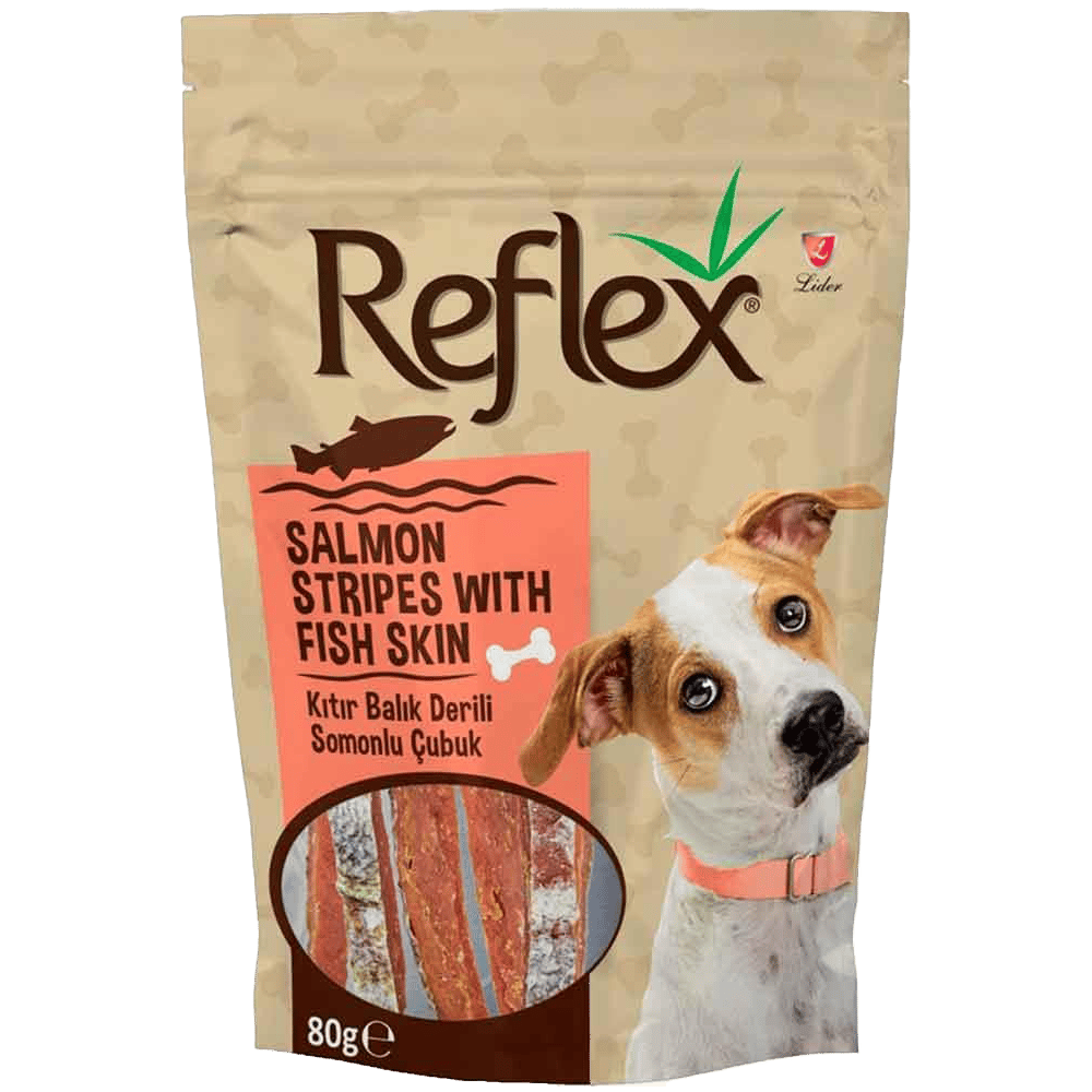 Reflex Kıtır Balık Derili Somonlu Köpek Ödül Çubuğu 80gr
