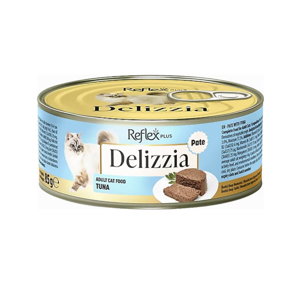 Reflex Plus Delizzia Ton Balıklı Kıyılmış Yetişkin Kedi Konservesi 85 gr