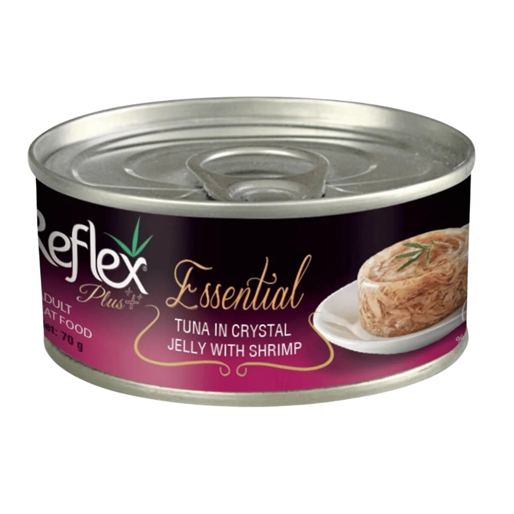 Reflex Plus Essential Ton Balıklı ve Karidesli Jel Yetişkin Kedi Konservesi 70gr
