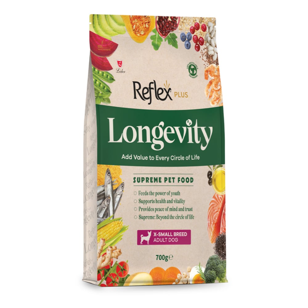 Reflex Plus Longevity Hipoalerjenik Çok Küçük Irk Yetişkin Köpek Maması 700gr