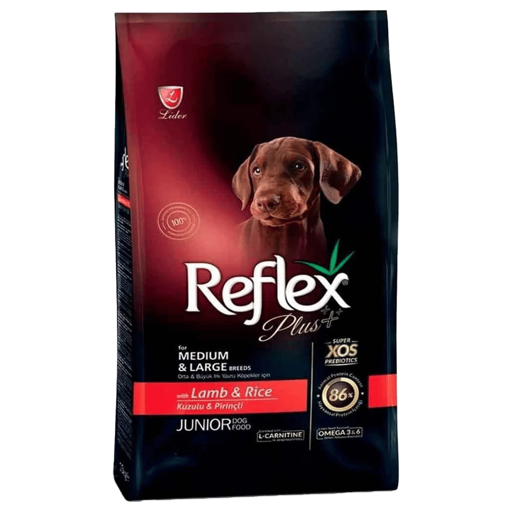 Reflex Plus Orta ve Büyük Irk Kuzu Etli Yavru Köpek Maması 3kg