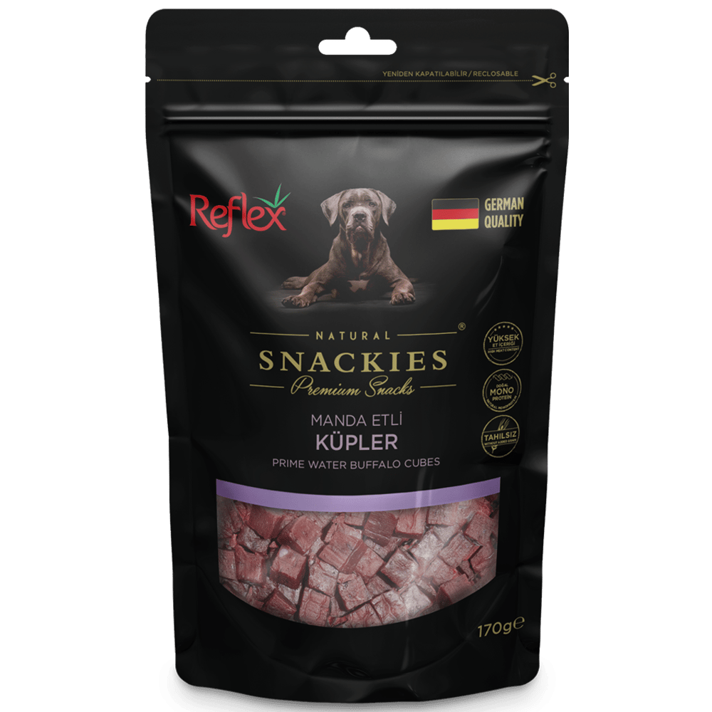 Reflex Snackies Manda Etli Küp Tahılsız Köpek Ödül Maması 170gr