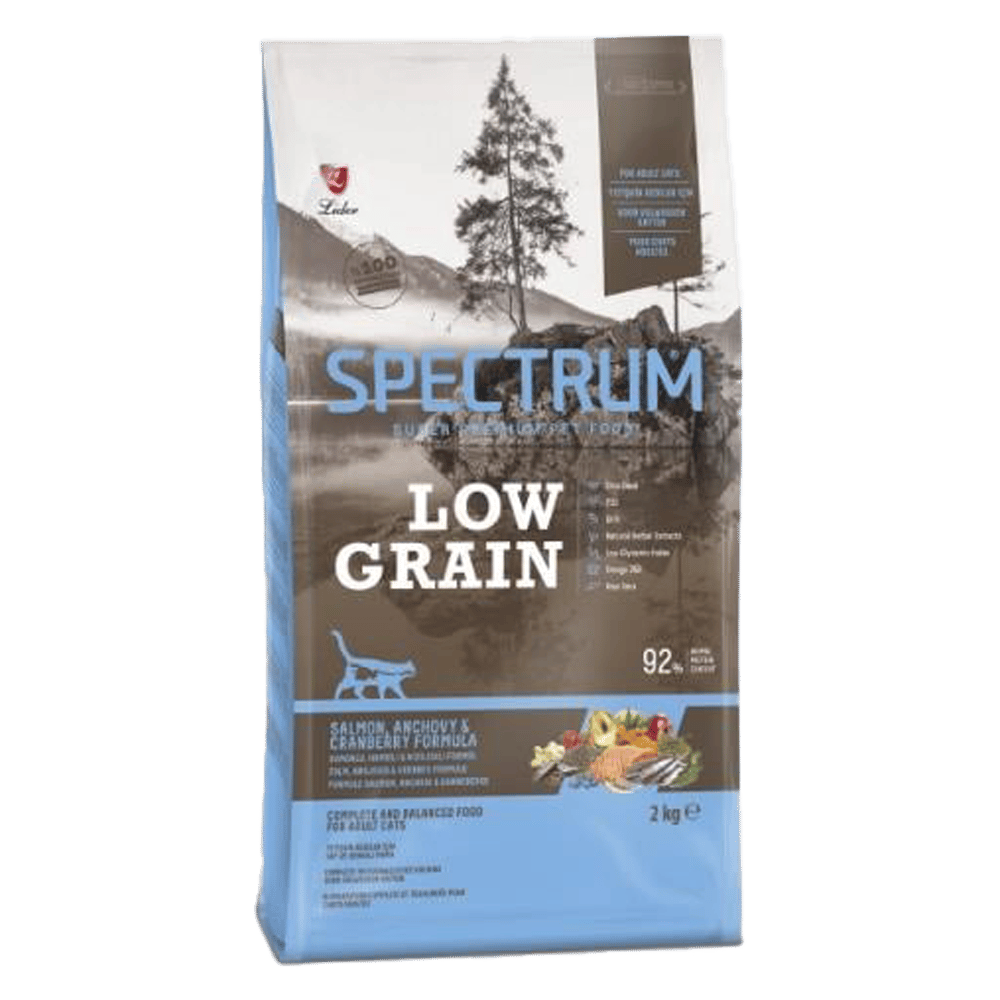 Spectrum Düşük Tahıllı Somonlu Hamsili ve Kızılcıklı Yetişkin Kedi Maması 2kg