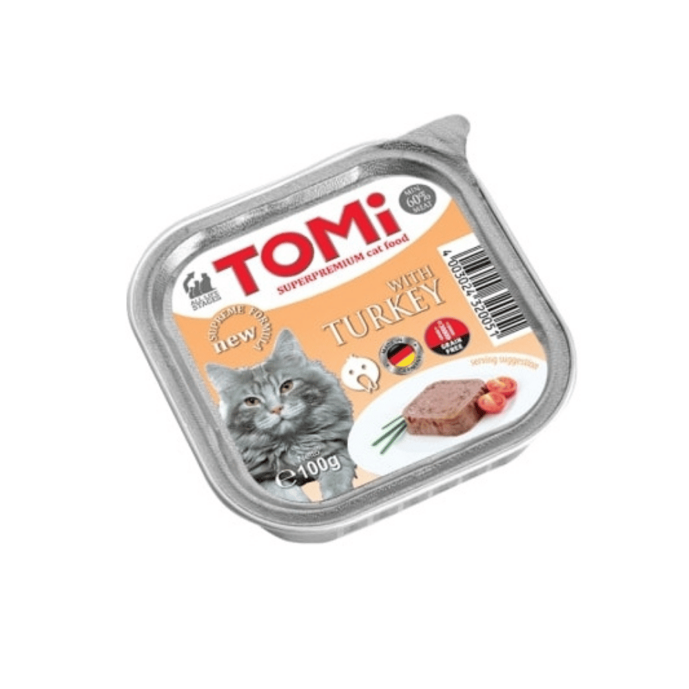 Tomi Pate Hindi Etli Kedi Yaş Maması 100gr