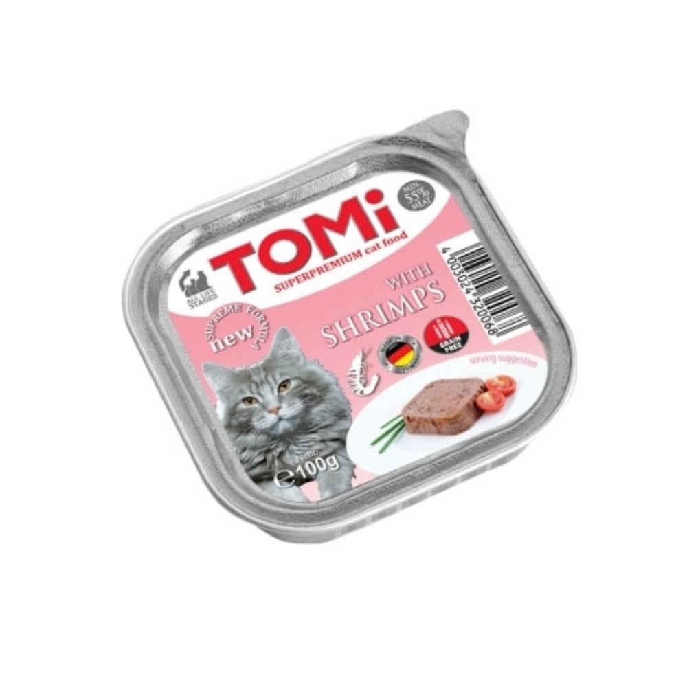 Tomi Pate Karidesli Yaş Kedi Maması 100gr